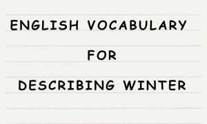 English365plus.com - English Vocabulary for Describing Winter
