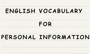 English365plus.com - English Vocabulary for personal information