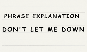 English365plus.com - Phrase Explanation - Don't let me down
